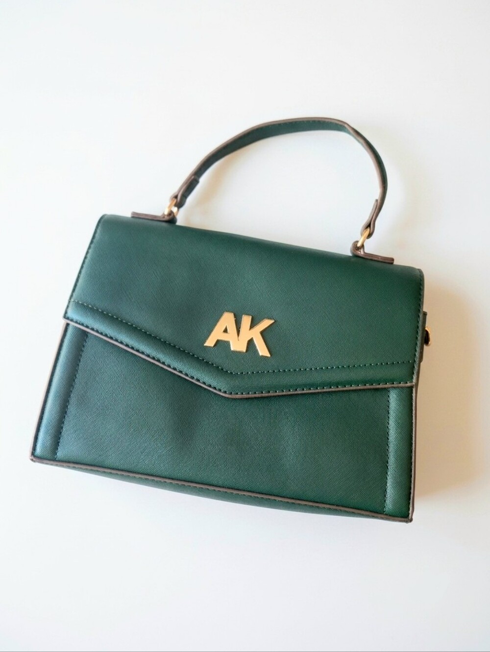 Anne Klein Green Flap Top Handle Satchel - Picture 1 of 13